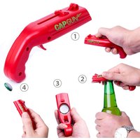 1PCS Cap Gun Funny Beer Bottle Cap Launcher Kitchen Tools Bottle Opener Shoot Cap 5 Meter Home Bar Party Game Gadgets Cool