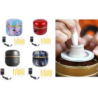 Mini Electric Pottery Wheel Machine Adult Children Ceramic Art Machine with Tray Speed Adjustable Trimming Tools Supplies