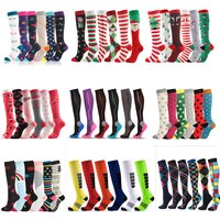 3/6/7 Pairs/Pack Compression Socks Women Men Knee High 30 MmHg Running Sports Socks Edema Diabetes Varicose Veins Socks Dropship