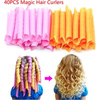 40PCS Hair Rollers (45/50/55cm) Magic Curlers Spiral Curls Styling Kit No Heat Hair Roller for Long Hair Most Kinds of Hairstyle