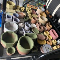 Concrete Flowerpot Silicone Molds, Cement Planters, Pen Holder, Plaster Mold, Candle Vessel Resin Jar, Round Plant Pot, DIY Mold