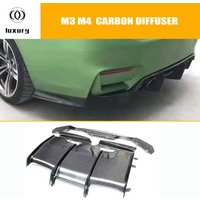 PSM Style Carbon Fiber Rear Diffuser for BMW F80 M3 F82 F83 M4 2014 - 2020 Auto Racing Car Styling Rear Bumper Diffuser Bodykit