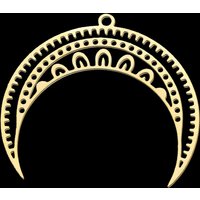 5Pcs/Lot 100% Stainless Steel Twisted Moon DIY Earring Necklace Pendant For DIY Making Jewelry Accessories Wholesale