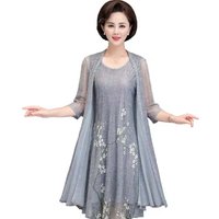 summer cotton linen 2 piece set dress cardigan women 3xl 4xl 5xl party midi dresses elegant vintage robe femme