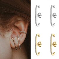 Huitan Trendy Jewelry Women Stud Earrings High-quality Silver Color/Gold Color Bling CZ Stone Fancy Gift Statement Earrings