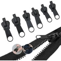 6PCS Zipper Repair Kit Universal Zipper Fixer With Metal Slide Fix Any Zippers Instantly 3 5 7 Different Zipper Sizes