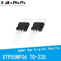 10PCS/LOT STP55NF06 P55NF06 55NF06 50A 60V TO-220 TO220 Transistor MOSFET New Original Good Quality Chipset