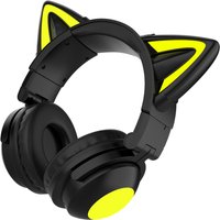 Cute Cat Ears Bluetooth Wireless Headphone with Mic LED Kid Girl Stereo Music Phone Headsets Gift