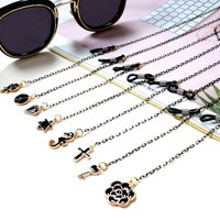 Retro Rectangle Elemet Sunglasses Chain Duo Colors With Silicon Loop for All Eyewears With Subtle Elegant Ait-skip Strap