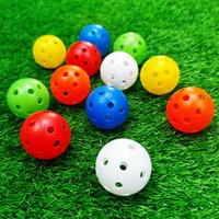 12Pcs 42MM Plastic Airflow Indoor Practice Golf Balls