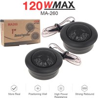 2pcs 2 Inch Car Tweeter Speakers 4 Ohm 120W Universal High Efficiency Mini Tweeter Dome Speakers for Car Audio System
