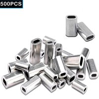 500Pcs Fishing Aluminum Crimping sleeves Durable Crimp sleeve Tube wire connector for Fishing line Accessories