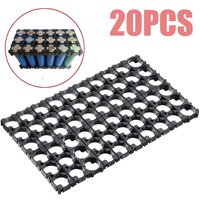 Entretoise de batterie en plastique, 3x cellule 18650, coque rayonnante, support de stockage, prompt ket, 6x2x0,8 cm, 20 pièces