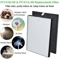 FY1413 Activated Carbon & FY1410 HEPA Filter Replacement For Philips Air Purifier 1000 1000i Series AC1214 AC1215 AC1217 AC2729
