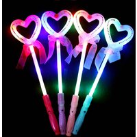 20 Pcs LED Luminous Love Stars Lollipop Princess Elf Magic Wand Props Party Children Gift Girl Toys Birthday Christmas