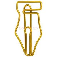 10pcs Gold fountain pen paper clip paper clip cartoon shaped paper clip paper clip Korean pin