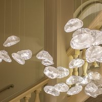 Post-modern vintage glass pendant light Smoke Grey and Clear design italian light Decoration Loft Hanging Lamp e27 pendant light