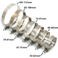 1 Pc 2.0" 2.25" 2.5" 2.75" 3.0" 3.25" 3.5" 4.0" T-Bolt Exhaust Clamp Intake Turbo Exhaust Intercooler Silicone Coupler