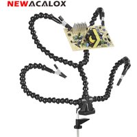NEWACALOX-Support de soudage à bras flexible, outil à main multi-soudeur, clip de table, troisième main, support de PCB