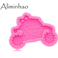 DY0685 Super Glossy Resin MONSTER TRUCK Mold Epoxy Craft Keychain Silicone Moulds Polymer Clay DIY Jewelry Making