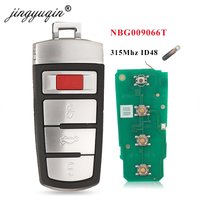 Jingyuqin Smart Remote Auto Schlüsselanhänger 4 Tasten 315 MHz ID48 für VW Volkswagen Passat 2006-2013 CC 2009-2015 FCCID NBG 009066 T