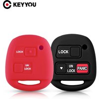 KEYYOU 2/3 Buttons Silicone Case Cover Fob For Toyota FJ Cruiser Land 2008-2014 Yaris Echo For Lexus ES GS LS IS RX SC LX RX400h