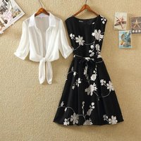 Women 2 piece sets outfits summer 2026 korean trend two piece set dress set Fashion elegant floral DressesNew in matching sets