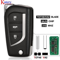 Kutery 315mhz H Puce Flip À Distance Clé De Voiture Fob 2012 2013 2014 2015 2016 2017 pour Toyota Corolla Levin Toyota Auris/