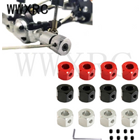Metal Adapter 5mm to 12mm Aluminum Alloy Adapter for MN86 WPL D12 C14 C24 B14 B16 MN D90 D91 Truck Modified Upgrade Parts