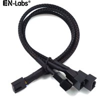 PWM 4pin Fan Sleeved Extension Splitter Hub Cables,Motherboard CPU 4 pin to 2 3 4 Way 4Pin Cooler or 3pin Case Fan Power Spliter