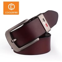 COOLERFIRE nouveaux hommes ceintures en cuir véritable de haute qualité Style Vintage mâle sangle classique jean ceintures en cuir pour hommes 051