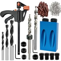 Ensemble de localisation de trous obliques ou pince pour le travail du bois de type F de 4 pouces, localisateur de perçage d'angle de 15 degrés, Kit de gabarit de forets en aluminium