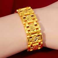 18K Gold Filled Forever Not Fade Bracelet Jewelry for Men Fine Pulseras Ley Mujer Pulseira Feminina Bizuteria Gemstone Bracelet
