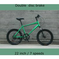 22 inch 7 Speed Children Road Bike City Bicycle Double Disc Brake High Carbon Steel Frame Bicycle Racing Bike