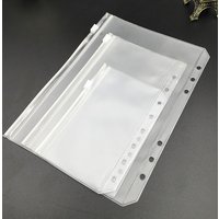 A 5A6 A7 B5 A4 Binder Zipper Folders For 6-Ring Notebook Binder Transparent Loose Leaf Document Filing Bags