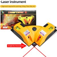 90 Degree Laser Level Portable Angle Laser Gauge Vertical Horizontal Wire Line Right Angle Level Tester for Home Decoration