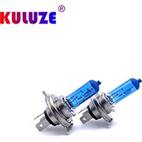 KULUZE 2Pcs H7 H4 Super White Headlights H8 H9 H11 55W 12V Quartz Halogen Bulb HB3 HB4 100W auto High low Light 9012 6000K