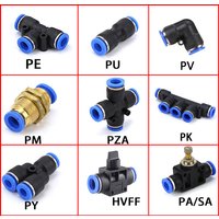 Pneumatic Fitting Pipe Connector Tube Air Quick Fittings Water Push In Hose Plastic 4mm 6mm 8mm 10mm 12mmPV PE PU PY Connectors