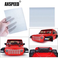 AXSPEED Stainless Steel Front Hood Grille Radiator Mesh for Axial SCX10 Jeep Wrangler 1/10 RC Crawler Car Parts Accessories