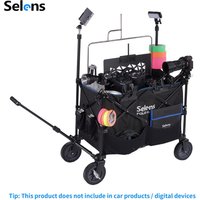 Selens Foldable Outdoor Tool Cart Storage Box + 360 Universal Wheel +Rods Specialized for Photography Studio Light Stand