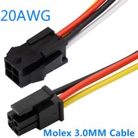 5PCS Molex 3.0MM Cables 20cm 20AWG Small 5557 5559 Male Female Air Docking Electronic Cable, MX3.0 43025 Terminal Line