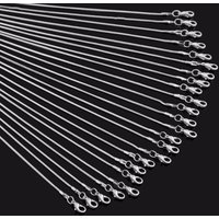 12 pcs Wholesale Width 1.2mm Length 40-60cm DIY Snake Chain Charms Link Necklace with Lobster Clasps for Jewelry Making