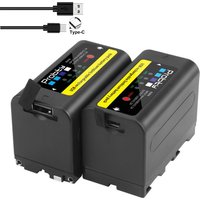 6800mAh for Sony NP-F770 NP-F780 F750 F730 Battery with LED Power Indicator F970 F550 F570 F750 F770 MC1500C