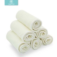 Happy Flute 5/10 pièces 4 couches bambou doublure insérer pour bébé couche-culotte en tissu bambou naturel lavable