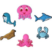1pcs Shoe Decoration Buckle Charms Accessories marine animals DIY Combination for sandals Bracelets Kids friend Gifts