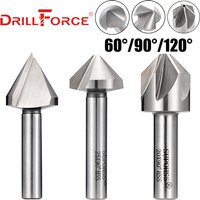 Drillforce 4.5-60mm HSS M2 Countersink Drill Bit 1/3/6/8 Flutes 60/90/120 Degree Chamfering Cutter