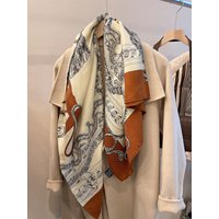 HIGH-END 70% Wool 30% Silk Blended Scarf Hand Hem Rolled Edges 140*140cm Pashmina 55''x55'' Wrap Winter Warm Blanket