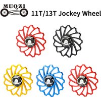 AliExpress MUQZI Bike 11T 13T Ceramic Bearing Jockey Wheel Rear Derailleur Guide Roller MTB Road Bicycle 7075 Aluminum Alloy Pulley Idler