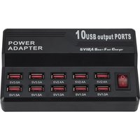Multi 10 Port 12A 60W Charger USB Power Quick Charge Station For iPhone 7 5 5S 6 6S Plus iPad LG Samsung AC Adapter