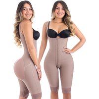 Fajas Colombianas Compression Fabric Abdominal Control Adjustable Shoulder Clasps And Buttock Butt Lifter Slimming Body Shaper